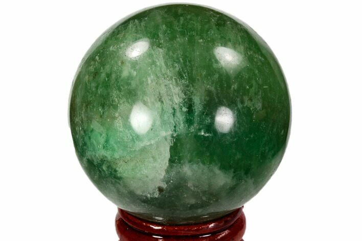 Polished Green Fluorite Sphere - Madagascar #106294